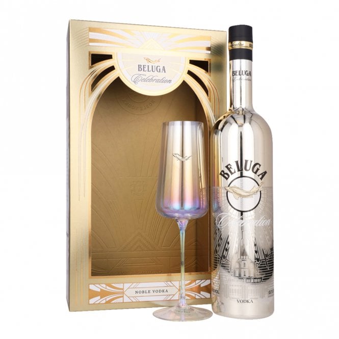 Beluga Noble Celebration Vodka - Flute Glass Gift Pack