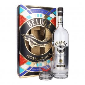 Beluga Noble Vodka Litre + Rocks Glass Gift Pack