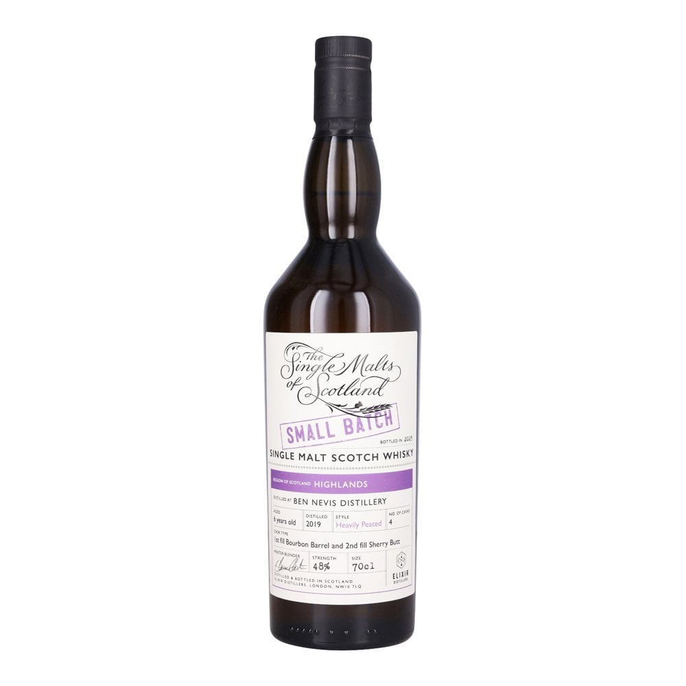 Ben Nevis The Single Malts of Scotland Small Batch No. 6 Year Old, Bourbon & Sherry Butt Cask, 2019, Elixir Distillers, 48% whisky bottle