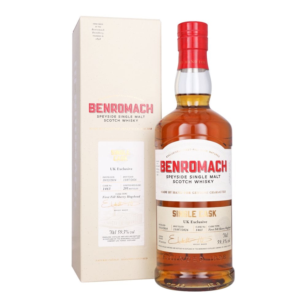 Benromach 11 Year Old, Sherry Cask, Cask #1463, 2026, 59.3% whisky bottle