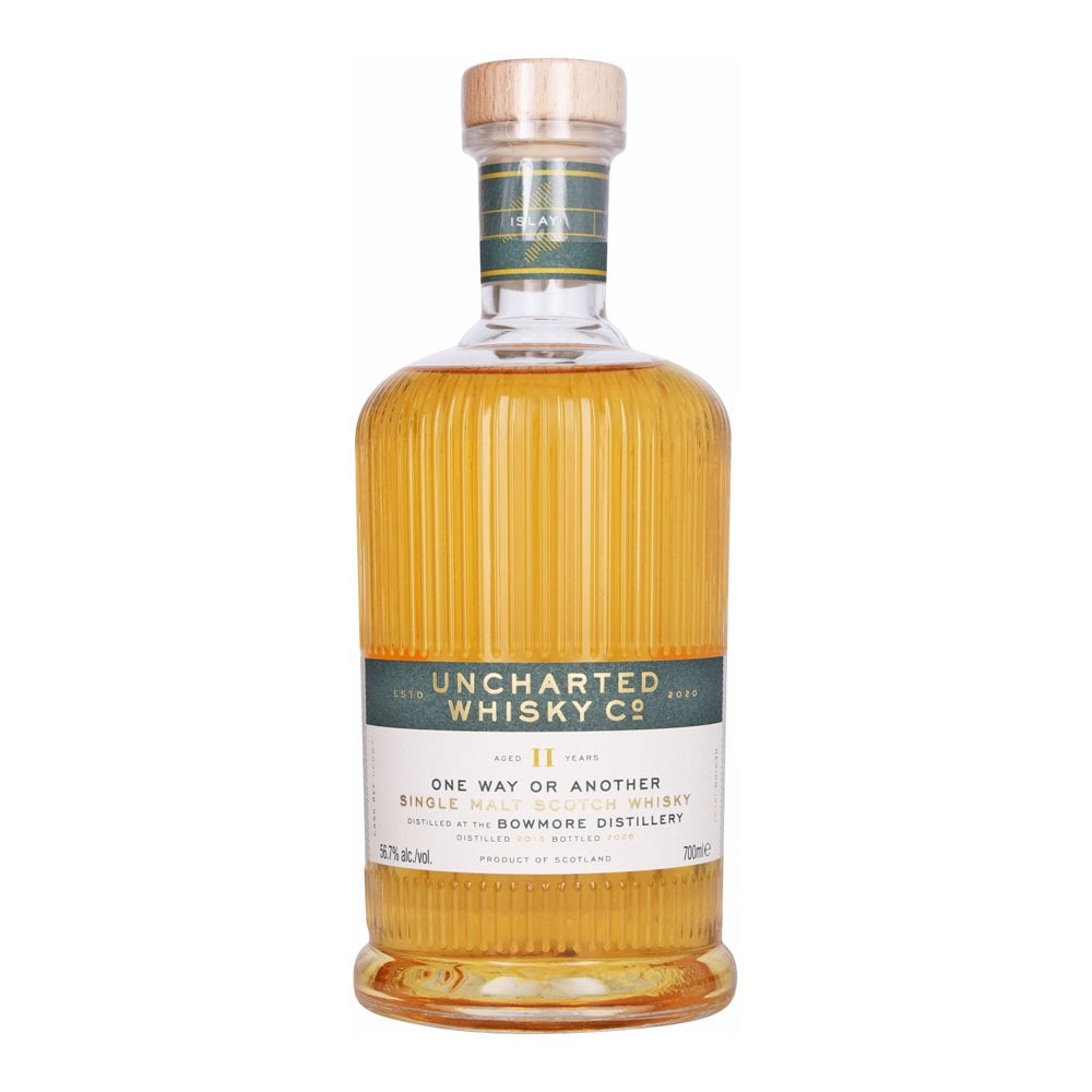 Bowmore One Way Or Another 11 Year Old, Bourbon Cask, 2015, Uncharted Whisky Co., 56.7% whisky bottle