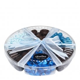 Chocolate & Treats 6 Compartment Tray - Blue