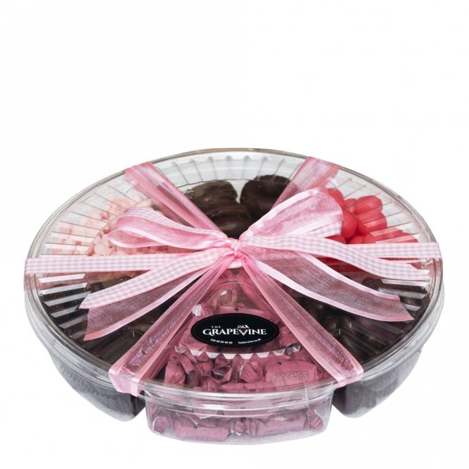 Chocolate & Treats 6 Compartment Tray - Pink