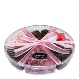 Chocolate & Treats 6 Compartment Tray - Pink