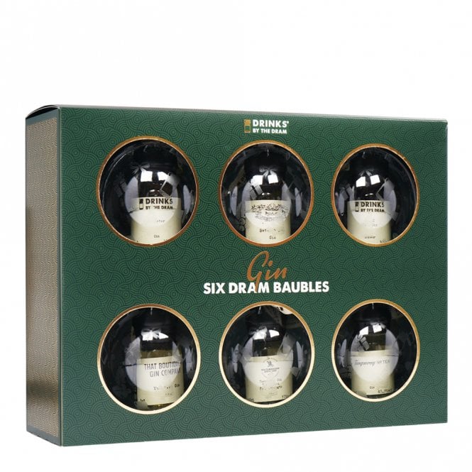 Drinks By The Dram Gin Bauble Set - 6x3cl