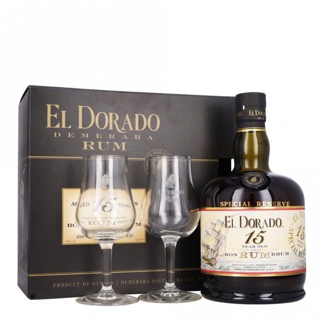 El Dorado Rum 15 Year Old - 2 Glass Gift Pack