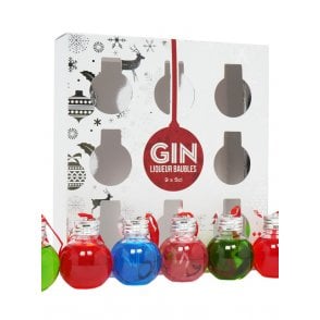 Gin Liqueur Christmas Baubles - 9x5cl