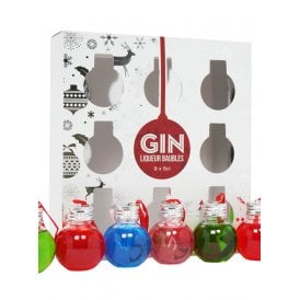 Gin Liqueur Christmas Baubles - 9x5cl