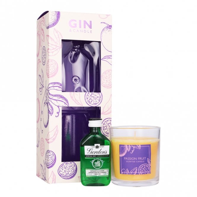 Gordon's London Dry Gin + Passion Fruit Scented Candle Gift Pack