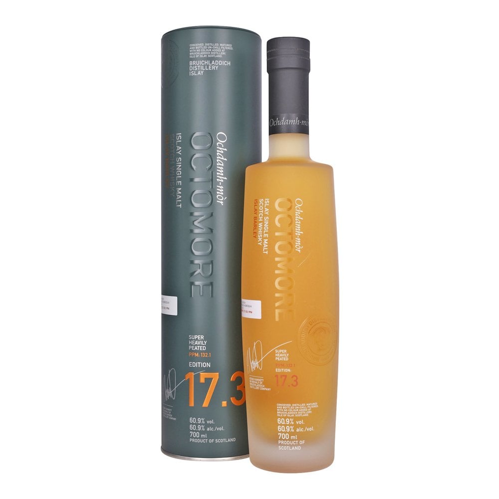 Octomore Edition 17.3 Islay Barley 5 Year Old, Bourbon & Wine Cask, 2026, 60.9% whisky bottle