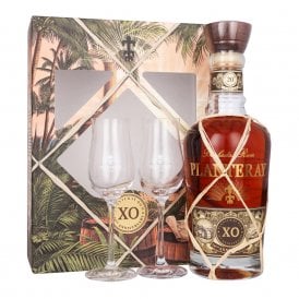 Planteray XO 20th Anniversary - Two Flute Glass Gift Pack