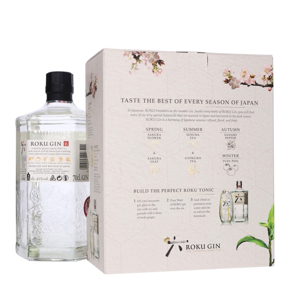 Roku Gin - Glass Gift Pack - Spirits from The Whisky World UK