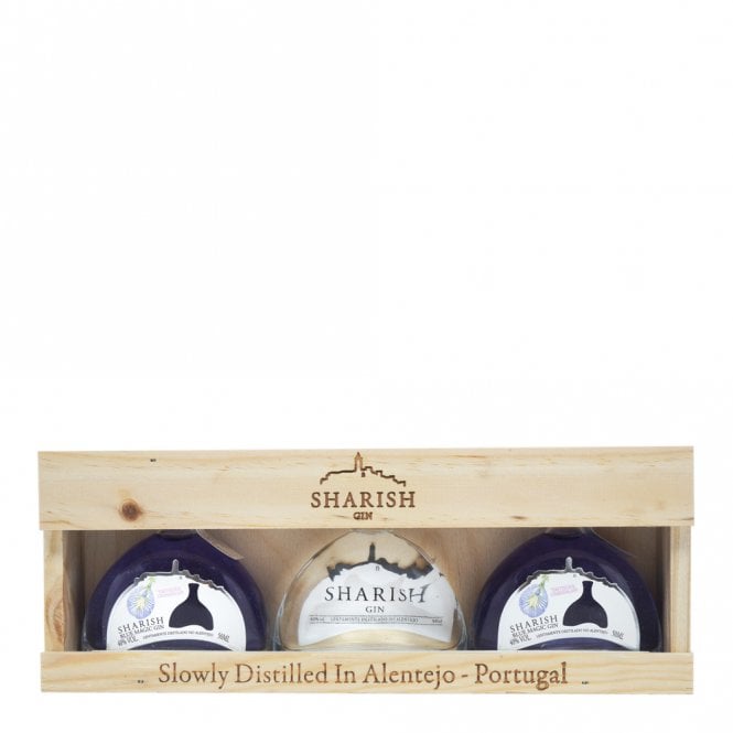 Sharish Gin - 3x5cl Wooden Gift Pack