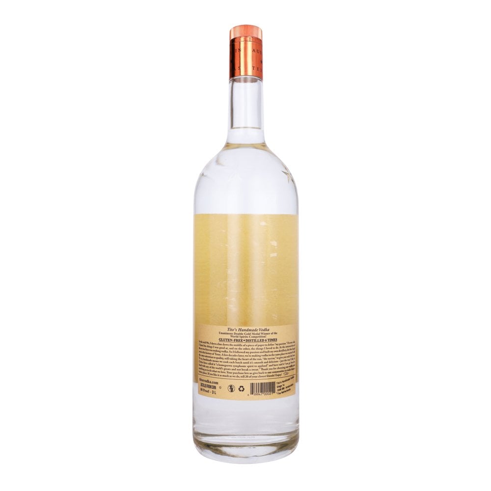 Titos Handmade Vodka - 3 Litre Double Magnum - Spirits from The