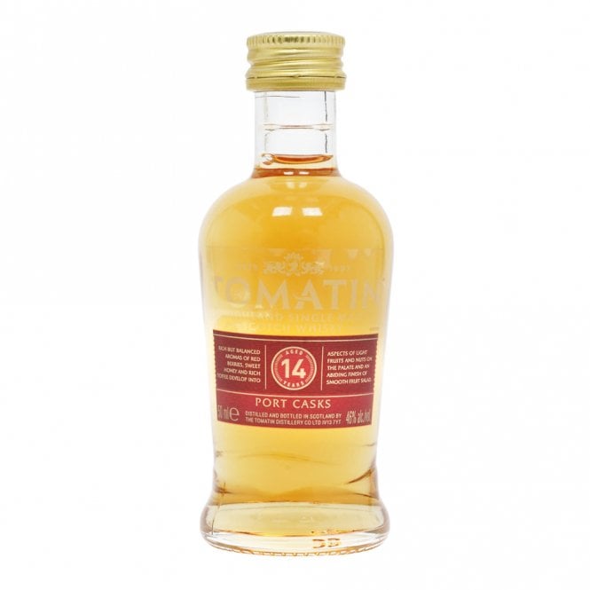 Tomatin 14 Year Old - Port Wood Finish - 5cl Miniature