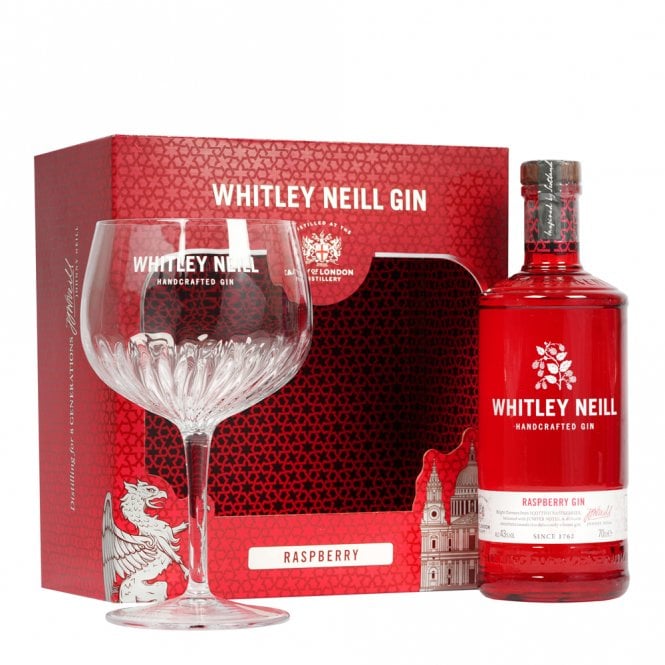 Whitley Neill Raspberry Gin - Glass Gift Pack